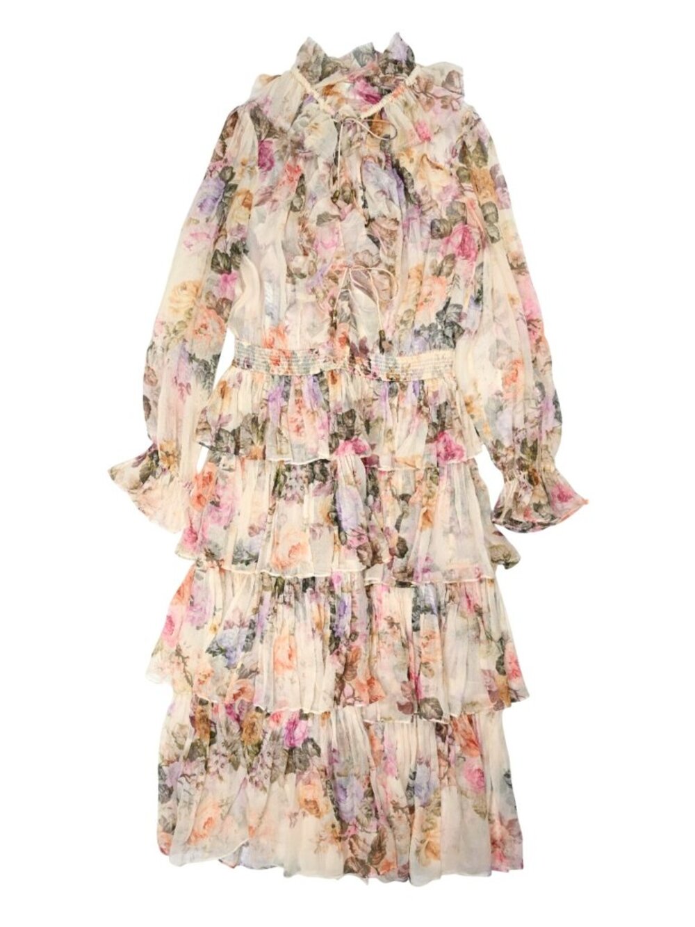 Zimmermann Brighton Tiered Frill Dress in Antique Floral